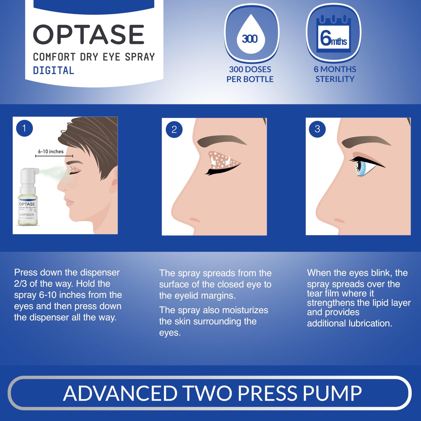 Optase Comfort Dry Eye Spray – Preservative Free Artificial Tears Alternative