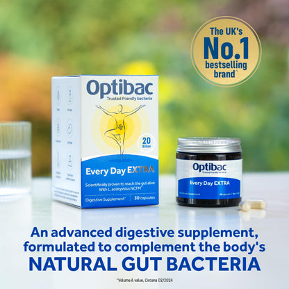 OptiBac For Every Day EXTRA - Vegan 20 Billion CFU Multi-Strain | 90 Capsules