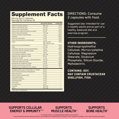 Optimum Nutrition Opti-Women Immune Support Multivitamin – 120 Count Capsules
