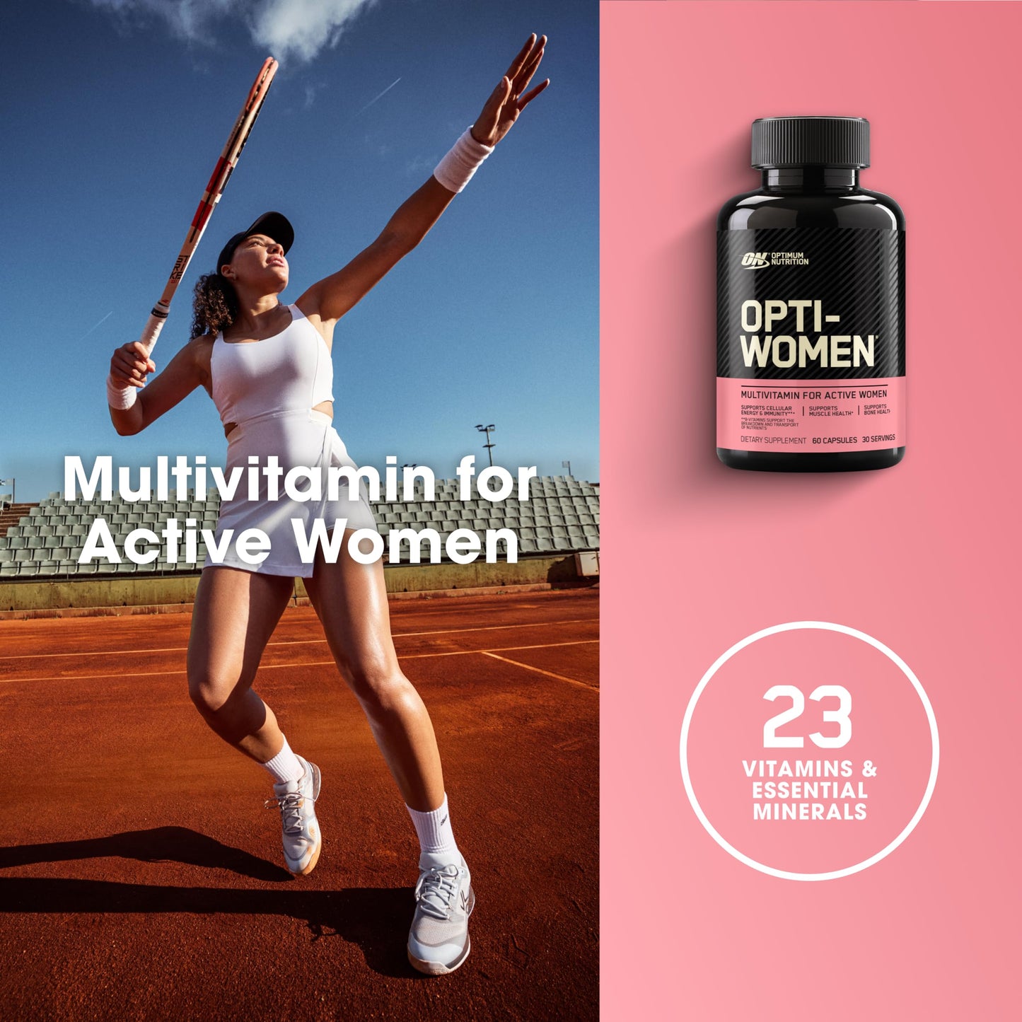 Optimum Nutrition Opti-Women Immune Support Multivitamin – 120 Count Capsules