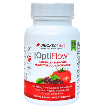 Bricker Labs OptiFlow Blood Circulation Vitamins – Naturally Supports Healthy Blood Flow, 30 Capsules