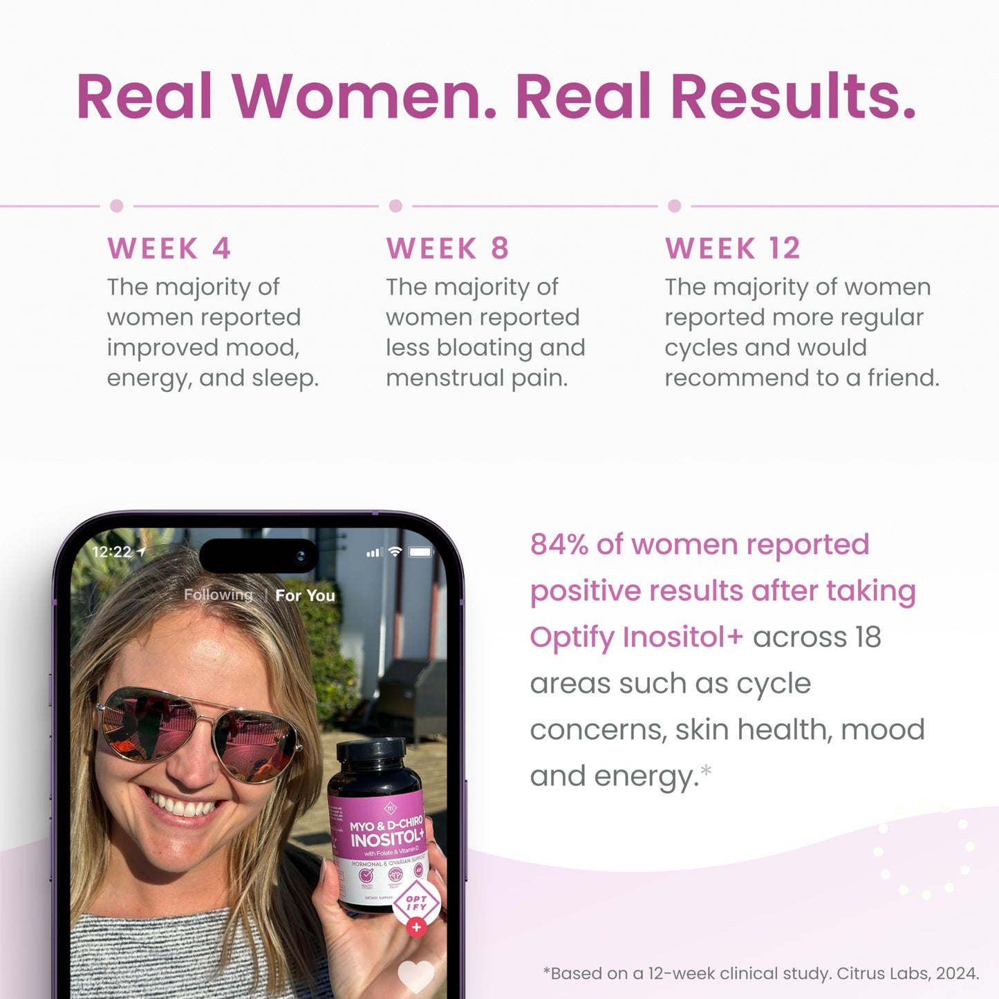 Optify Myo-Inositol & D-Chiro Inositol 40:1 for Women – Hormonal Balance & Regular Cycles | 30-Day Supply