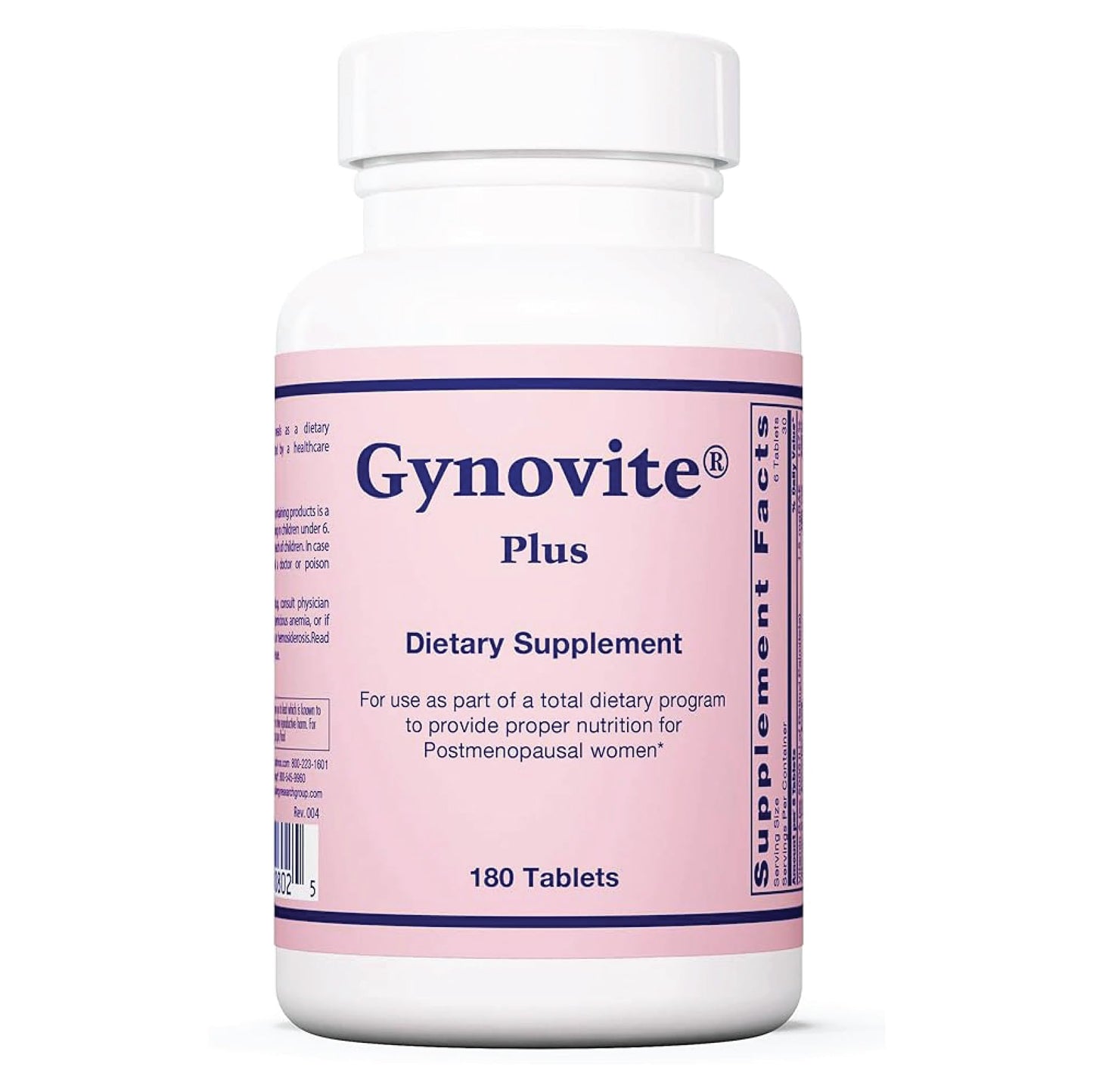 Optimox Gynovite - Menopause Supplements for Women | Postmenopause Support - 180 Tablets