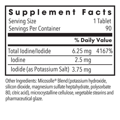 Optimox Iodoral 6.25 mg – Iodine Supplements for Thyroid Support | Lugol Solution | 90 Tablets