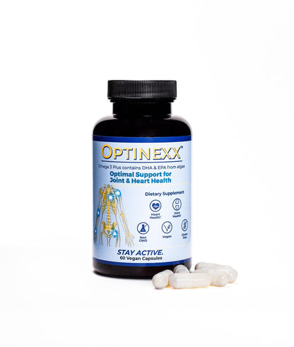 Optinexx Premium Vegan Omega-3 – Algae DHA & EPA + Vitamin E