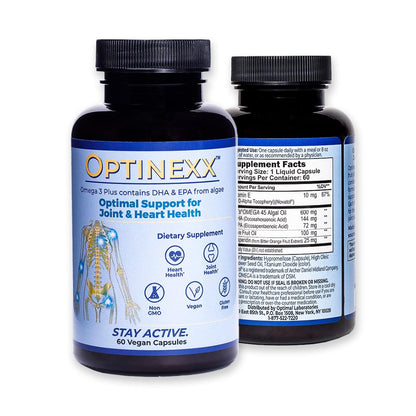 Optinexx Premium Vegan Omega-3 – Algae DHA & EPA + Vitamin E