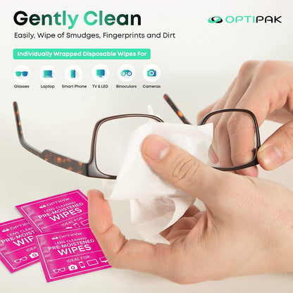 OPTIPAK Sparkle Anti-Reflective Safe Lens Cleaner Kit – 8-Piece Set