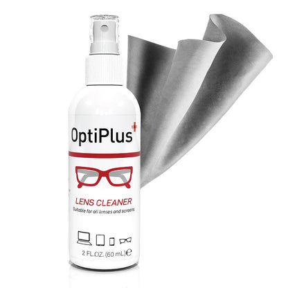OptiPlus Lens Cleaner Kit – 2oz Spray & Premium Microfiber Cloth for Eyewear