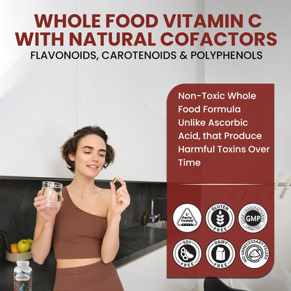 OPTIVIDA Acerola Cherry Capsules – Plant-Based Vitamin C for Immunity