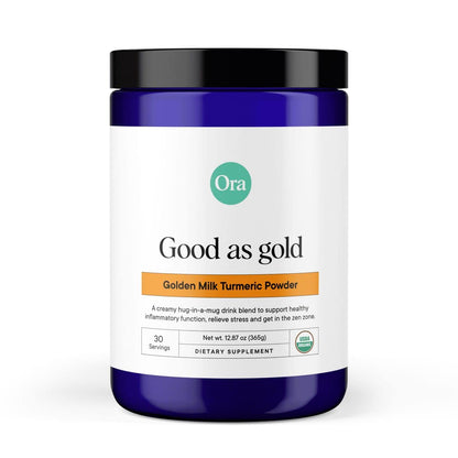 Ora Organic Golden Milk Powder with Turmeric & Adaptogens – Maple & Vanilla, 30 Servings