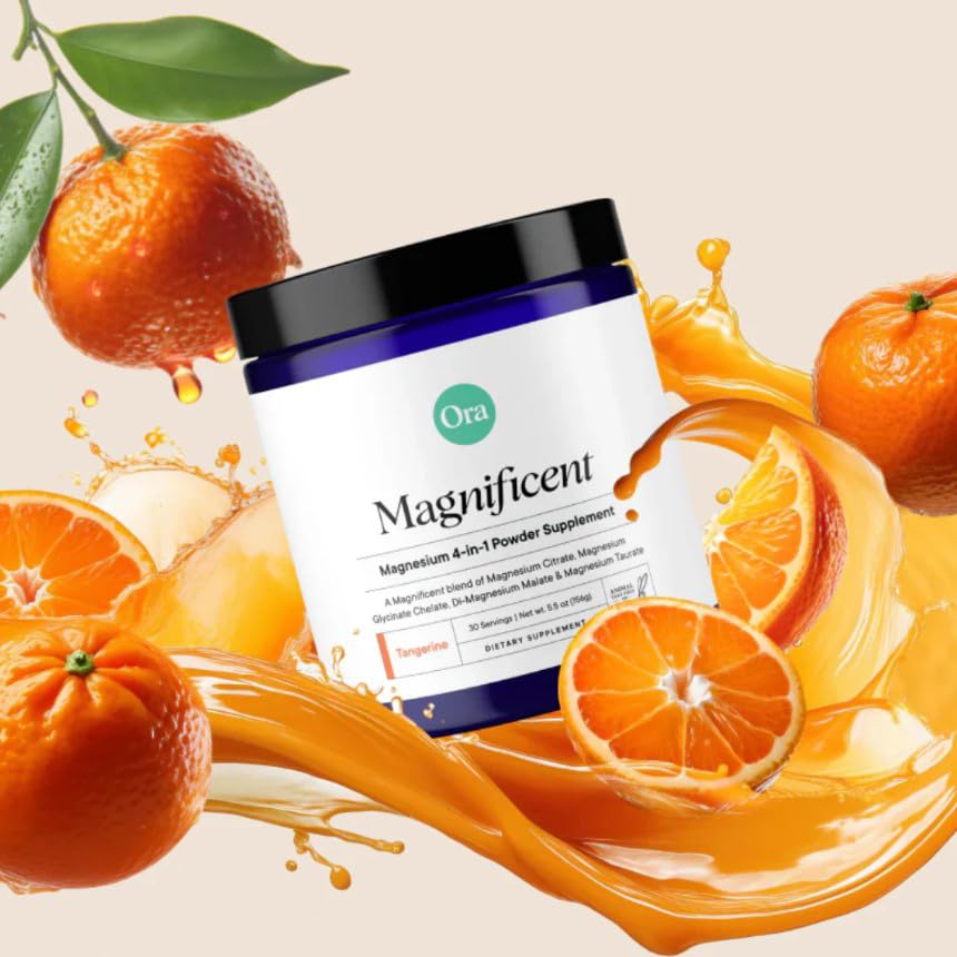 Ora Organic Magnificent Magnesium Complex Powder – 4-in-1 for Sleep, Recovery & Heart Health
