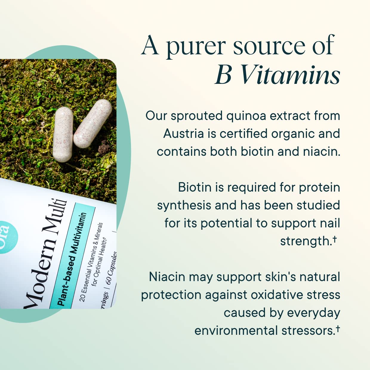 Ora Organic Plant Based Multivitamin for Women & Men | Blue Light Protection