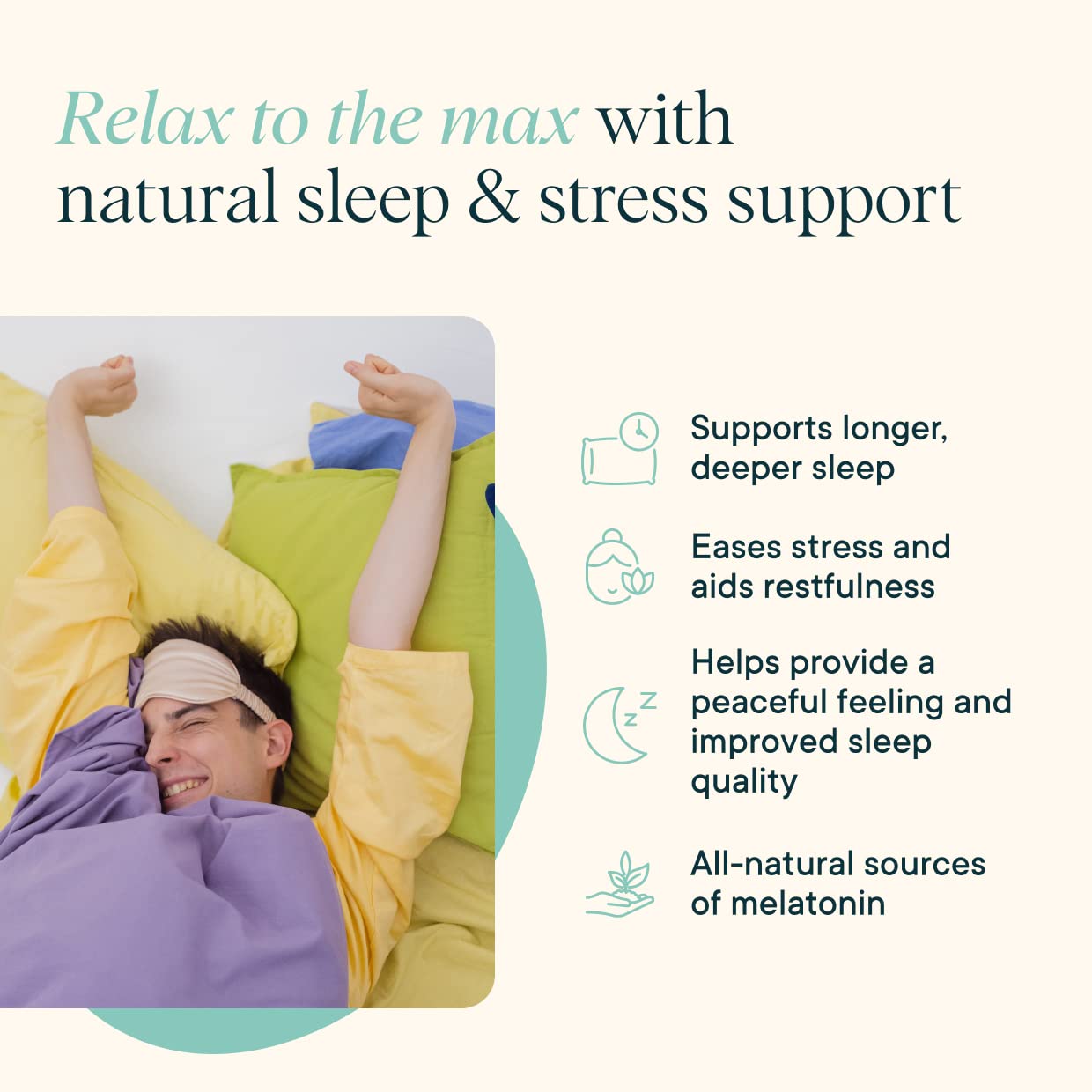Ora Organic Natural Sleep Aid with Melatonin from Tart Cherry – Calming Herbal Blend, 60 Capsules
