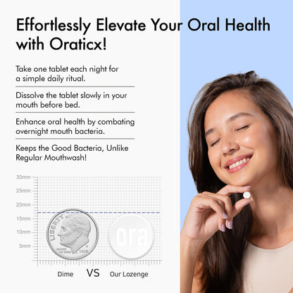 OraTicx Teeth & Gums Oral Probiotics – 8 Billion CFU, Grape Flavor, 30 Lozenges