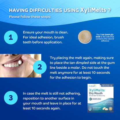 OraCoat XyliMelts Dry Mouth Discs - Sugar Free, 8-Hour Relief (40 Count)