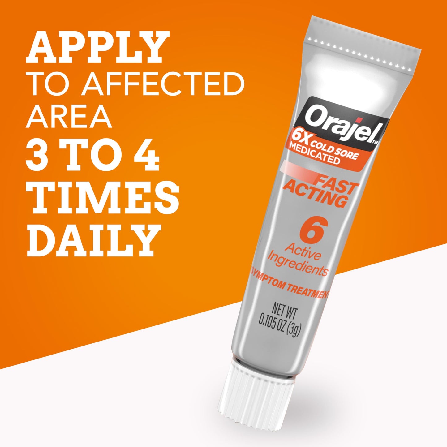 Orajel Moisturelock Cold Sore Symptom Treatment Cream 0.105 oz | Instant Pain Relief & Moisture Protection