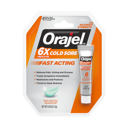 Orajel Moisturelock Cold Sore Symptom Treatment Cream 0.105 oz | Instant Pain Relief & Moisture Protection