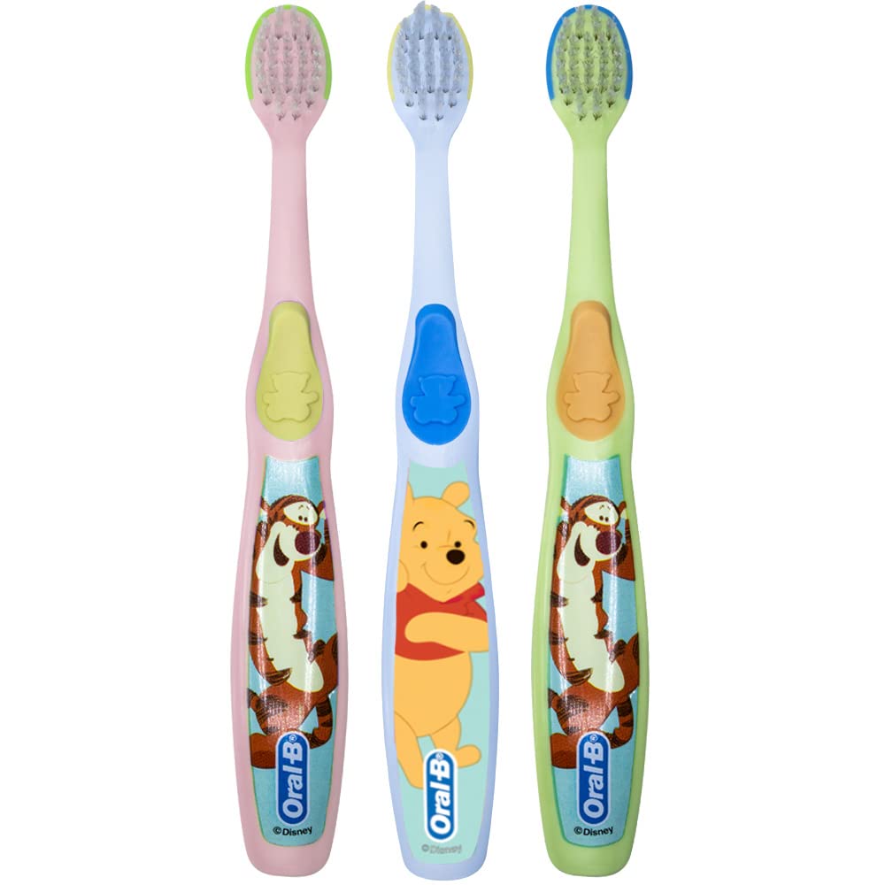 Oral-B Baby Pooh Manual Toothbrushes – Extra Soft for 0-3 Years – Pack of 3