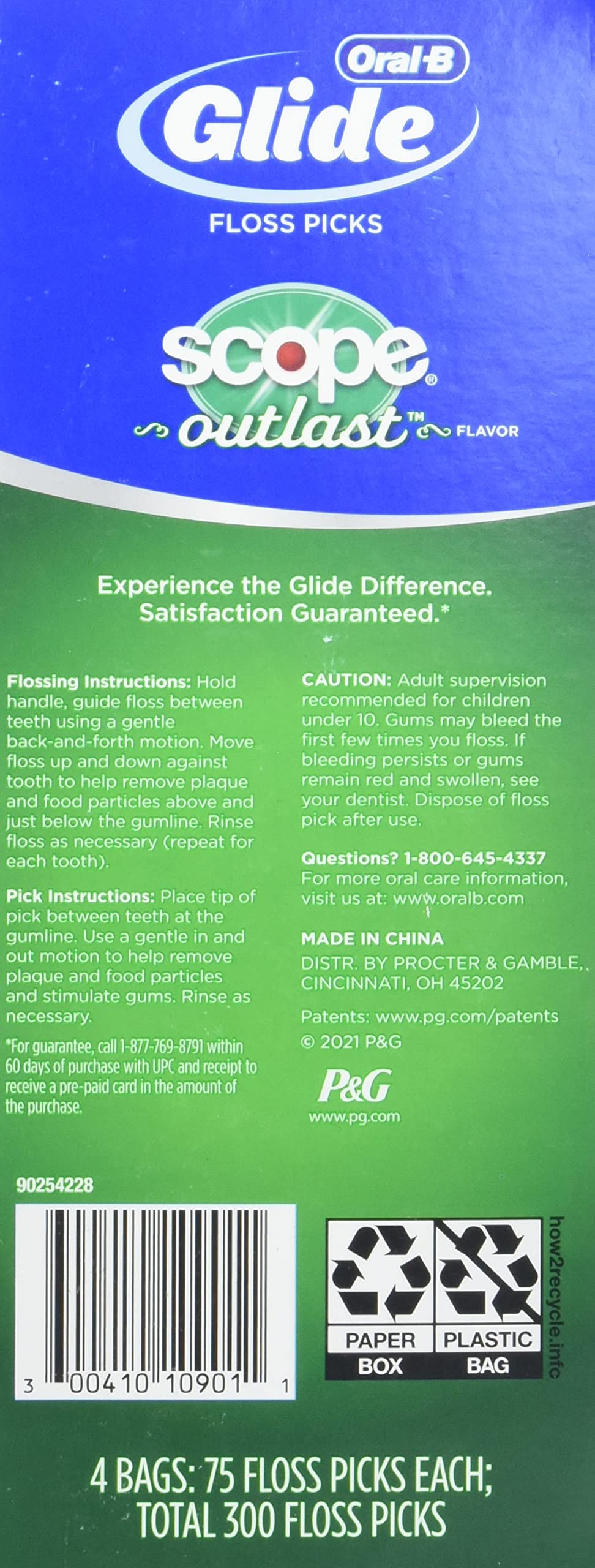 Oral-B Complete Glide Floss Picks – 300 Count