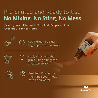 Oral Care Blend: Clove Bud & Peppermint in Coconut Oil for Teeth & Gums