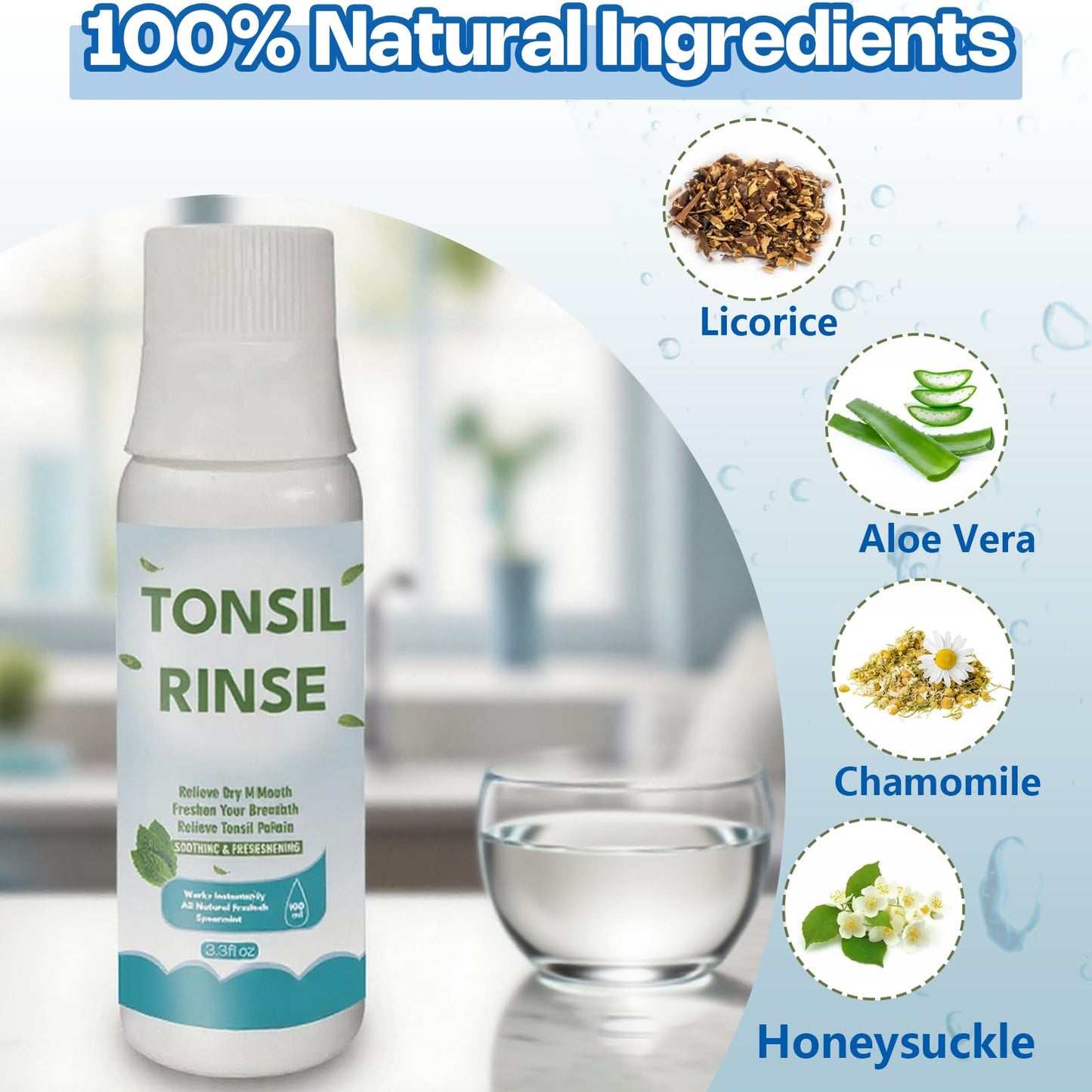 Tonsil Stone Mouthwash – Natural Oral Rinse for Bad Breath & Dry Mouth (100 ml)