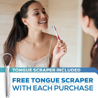 Oral Probiotics & Tongue Scraper – Mint Chewables (60ct) | BLIS M18