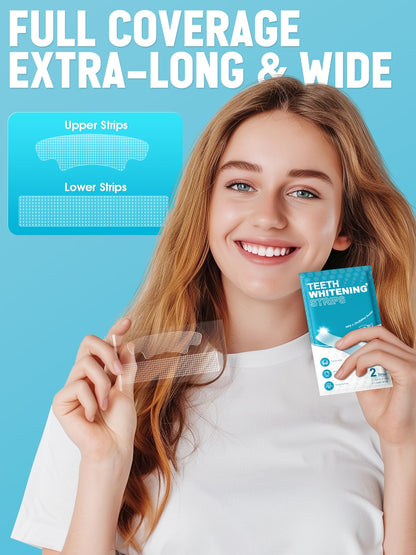 Oralfree Natural Teeth Whitening Strips for Sensitive Teeth | Enamel-Safe, Mint, 28 Strips
