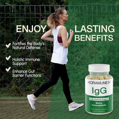 Oramune Support: IgG Colostrum Immunoglobulin 500mg | Transfer Factor & 100 Capsules