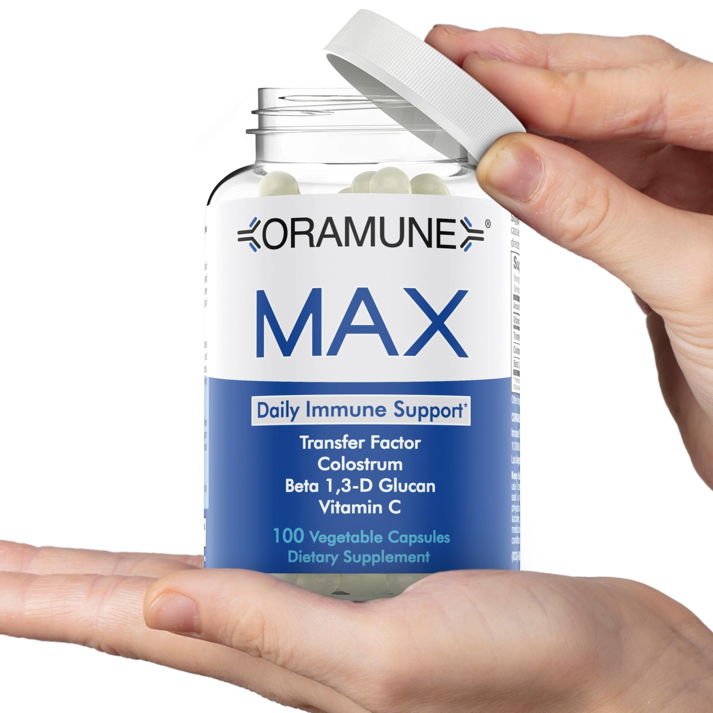 Oramune Max Immune Support — Transfer Factor & Colostrum, 100 Caps