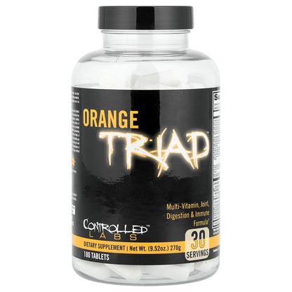 Orange Triad Daily Multivitamin – Iron Free for Joints, Digestion & Immune Support (180 Count)