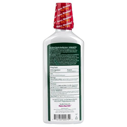 The Natural Dentist Healthy Gums Rinse – Antigingivitis/Antiplaque, Alcohol-Free, Aloe Vera, 16.9 oz