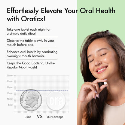 OraTicx Green Breath Probiotics – Mint Flavor, 8B CFU, 30 Lozenges