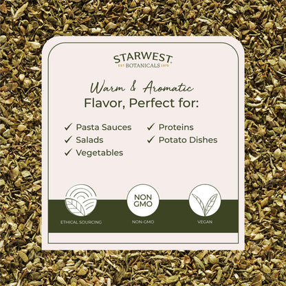 Starwest Botanicals Organic Oregano Dried Leaf - Non-GMO Bulk 1 lb
