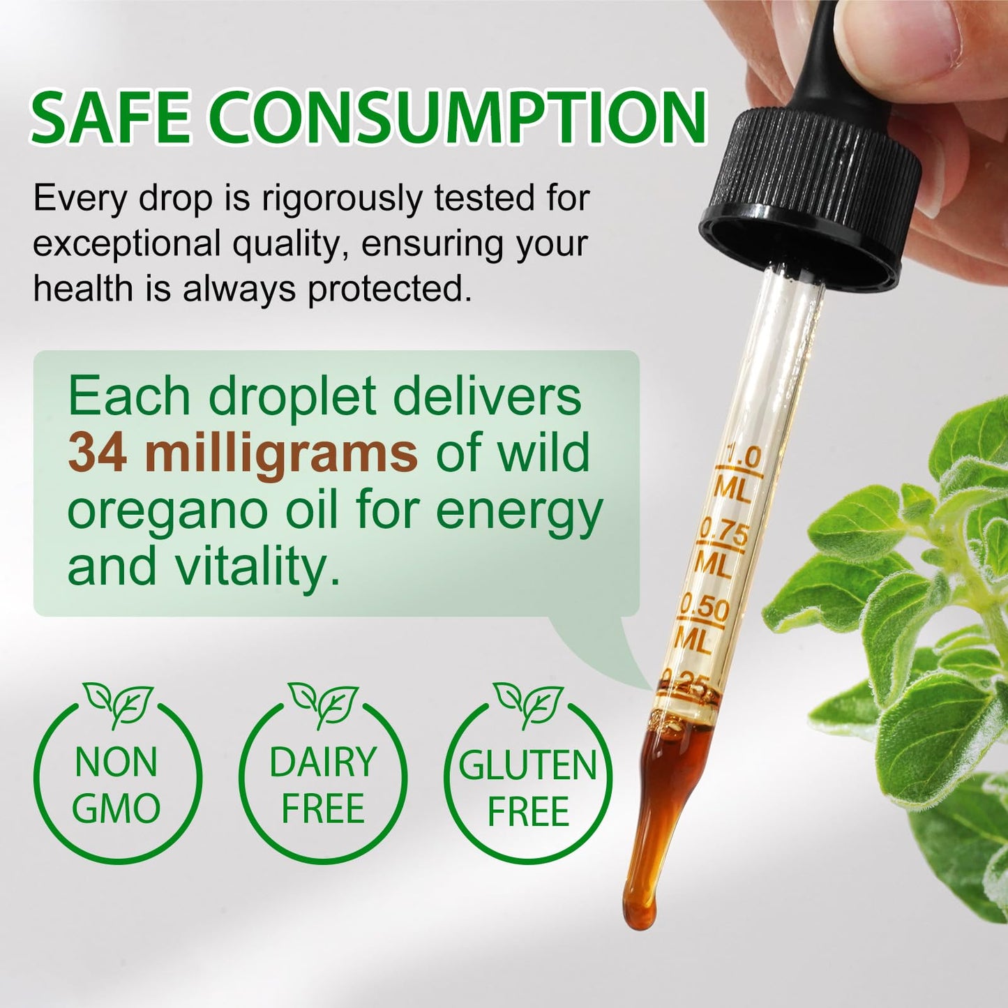 2 Pack Organic Oregano Oil Drops – Immune & Digestive Support, Non-GMO, Gluten Free, 4 fl oz