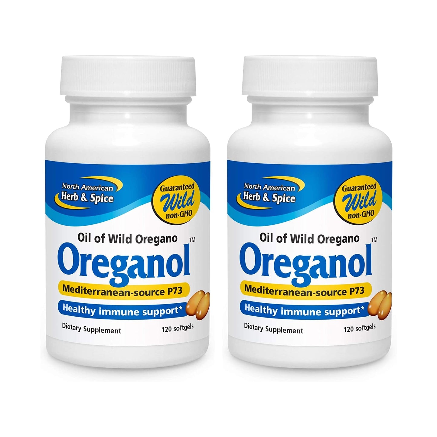 Oreganol P73 Pack of 2 – 120 Softgels | Unprocessed Wild Oregano Oil (Vegan)