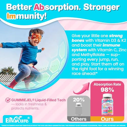 Organic Toddler Multivitamin Gummies + Omega-3 | 60Cts