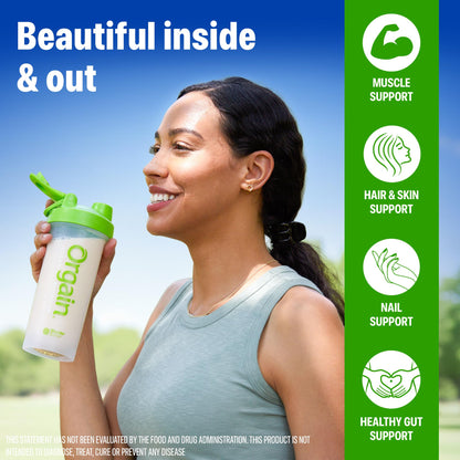 Orgain Protein Powder + Collagen, Vanilla Bean — 25g Protein, 10g Collagen, 1B Probiotics, Gluten Free