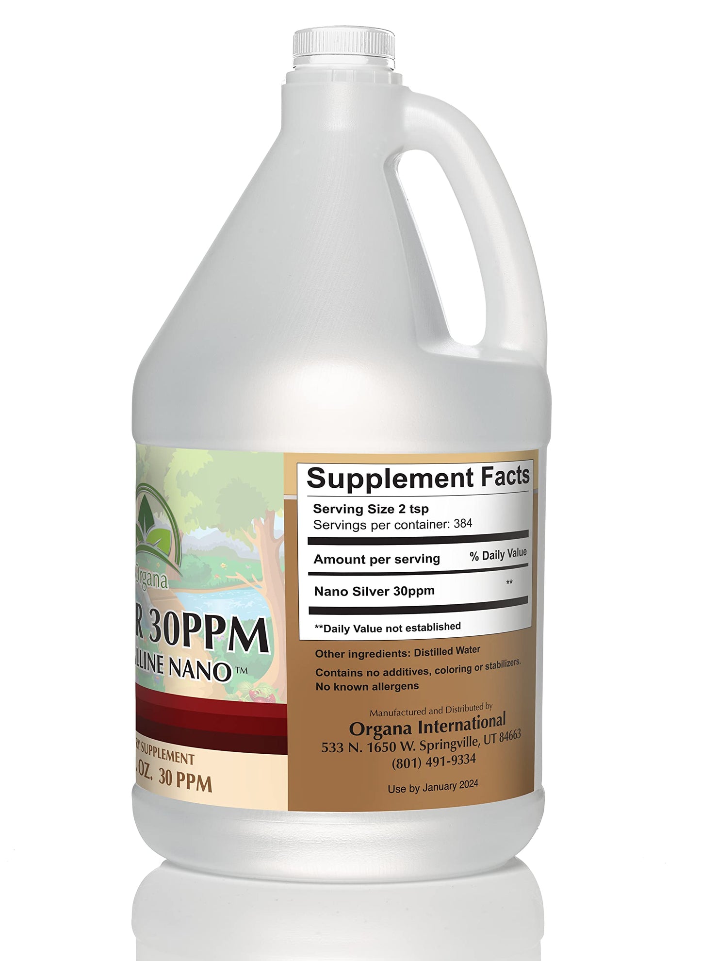 Organa Crystalline Nano Colloidal Silver - Ultra Pure 30 PPM (1 Gallon)
