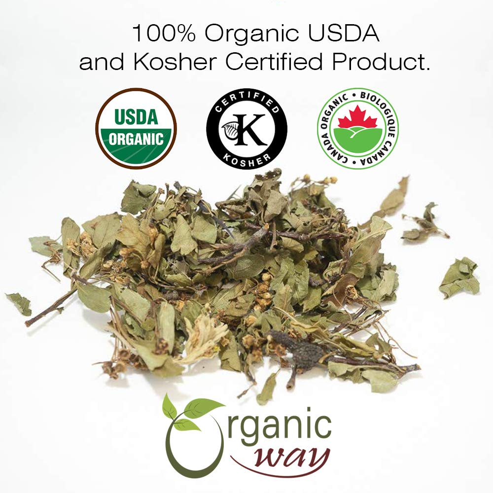 Organic Hawthorn Leaf & Flower Whole Tea (Crataegus monogyna) – European Wild-Harvest, Organic, Kosher & USDA Certified