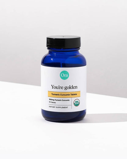Ora Organic Turmeric Curcumin with Piperine – 90 Vegan Tablets | Joint & Heart Health