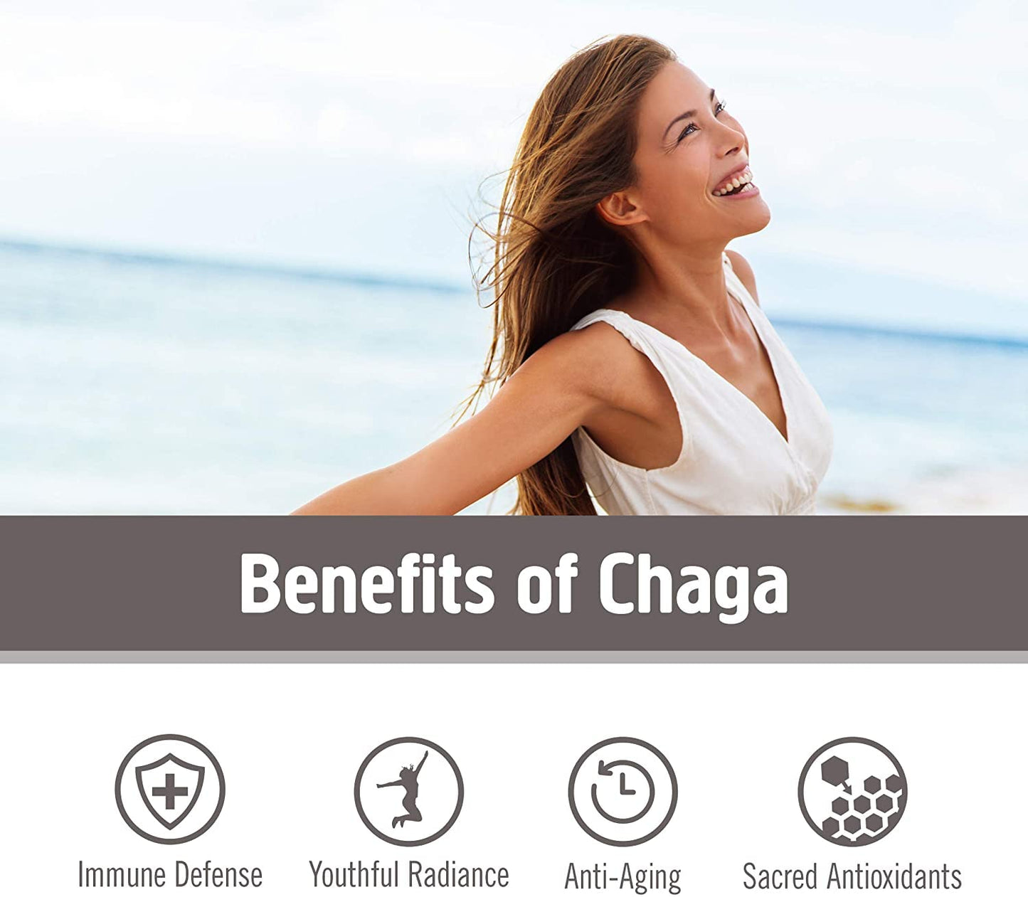 Om Mushroom Superfood Chaga Capsules | Immune Support, 90 Count