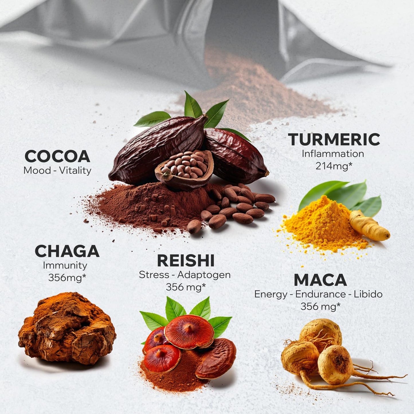 Organic Cocotropic Mushroom Hot Cocoa – Sugar Free, Reishi & Chaga, 16oz