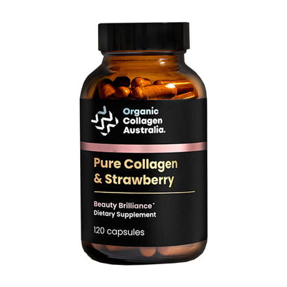 Organic Collagen Australia – Beauty Brilliance Strawberry Capsules, 120 Count