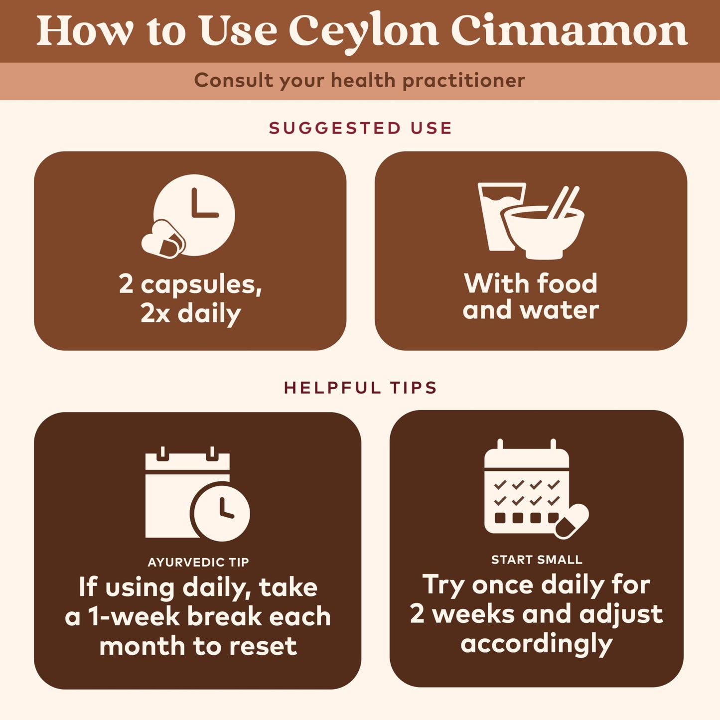 Organic India Ceylon Cinnamon Supplement | Cinnamon Capsules