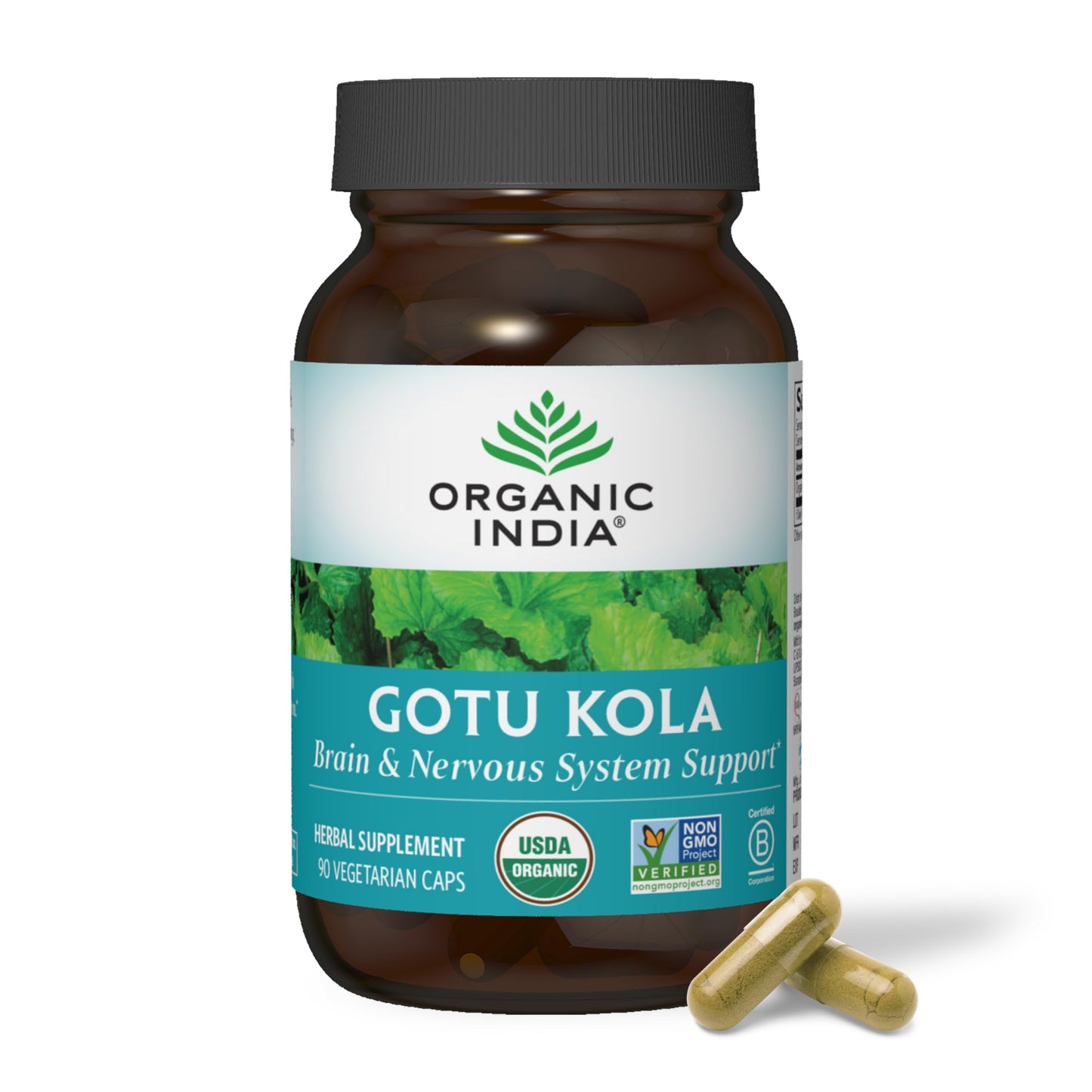 Organic India Gotu Kola - Centella Asiatica | Brain Support, 90 Caps