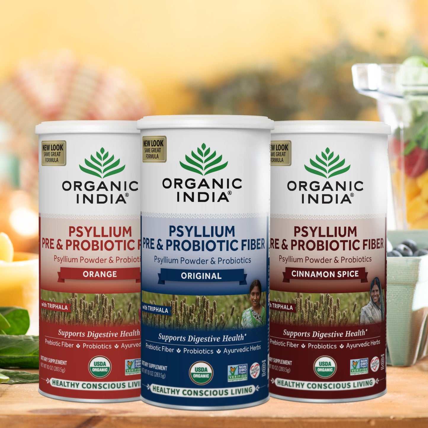 ORGANIC INDIA Psyllium Husk Powder - Organic Fiber Supplement, Whole Psyllium Husk Powder Unflavored, Pre & Probiotic, USDA Organic, Gluten Free - 10 Oz