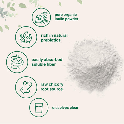 Organic Inulin Fiber Powder 2lb – Prebiotic Digestive Health, Unflavored & Vegan | Micro Ingredients