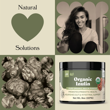 Pure Organic Inulin Powder - Jerusalem Artichoke Prebiotic Fiber, 8oz