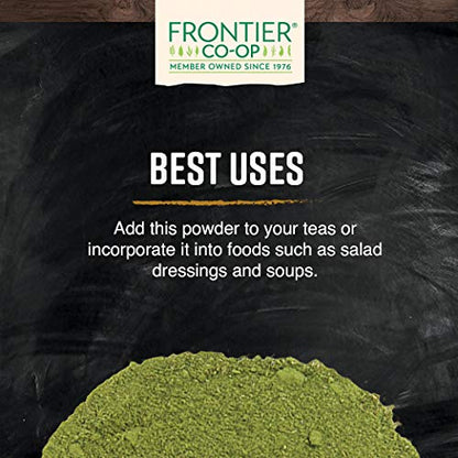 Frontier Co-op Organic Alfalfa Leaf Powder – Kosher, 1 lb Bulk Bag | Medicago sativa L.