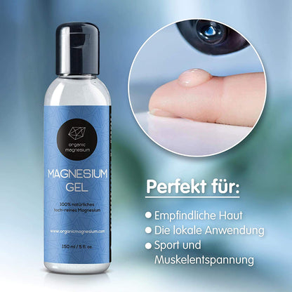 Organic Magnesium Gel - 30% Magnesium Chloride | Zechstein Inside | For Legs, Sports & Sleep (5 fl oz)